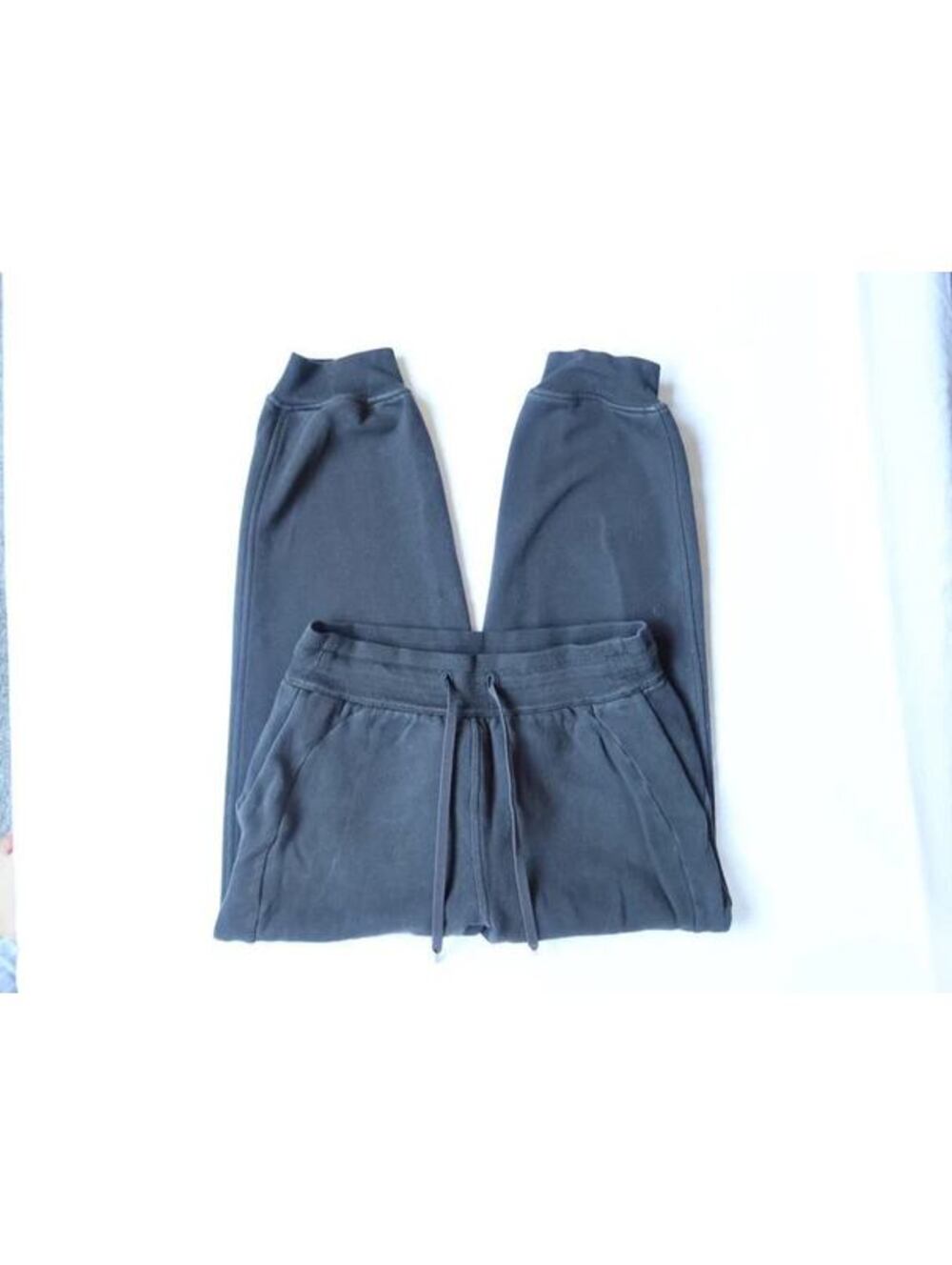 Lululemon Black Drawstring Jogger Pants Size 6 Logo Athletic Lounge